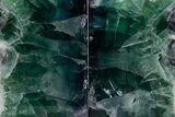 Polished Purple and Green Fluorite Bookends - Mexico #301726-1